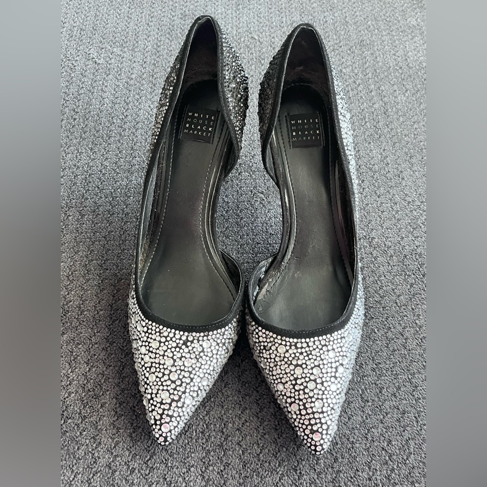 White House Black Market Ella Ombré Embellished High Heel Pumps, Size 7 - Picture 7 of 11